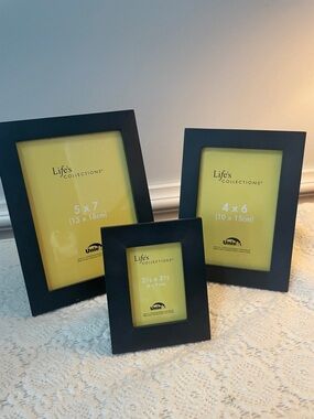 Dark blue Photo Frame Set - 3-Piece